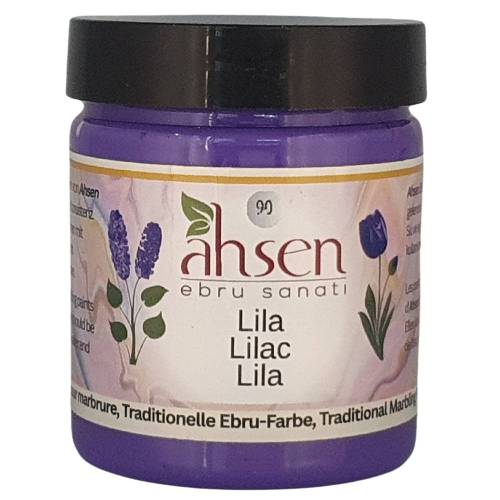 Ahsen Ebru Marmorierfarbe Lila 105 ml konzentriert intensiver Farbton fuer kreative Muster