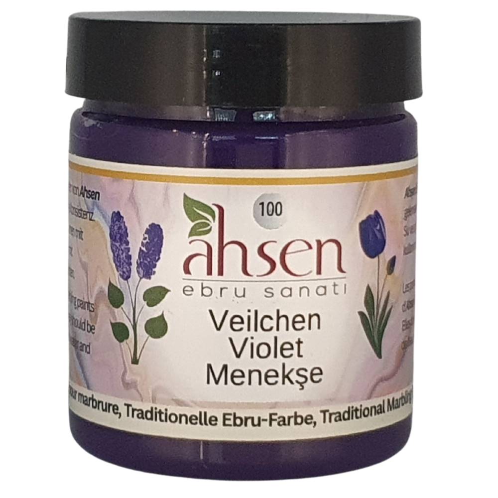 Ahsen Ebru Marmorierfarbe Veilchen 105 ml konzentriert intensiver violetter Farbton fuer feine Akzente