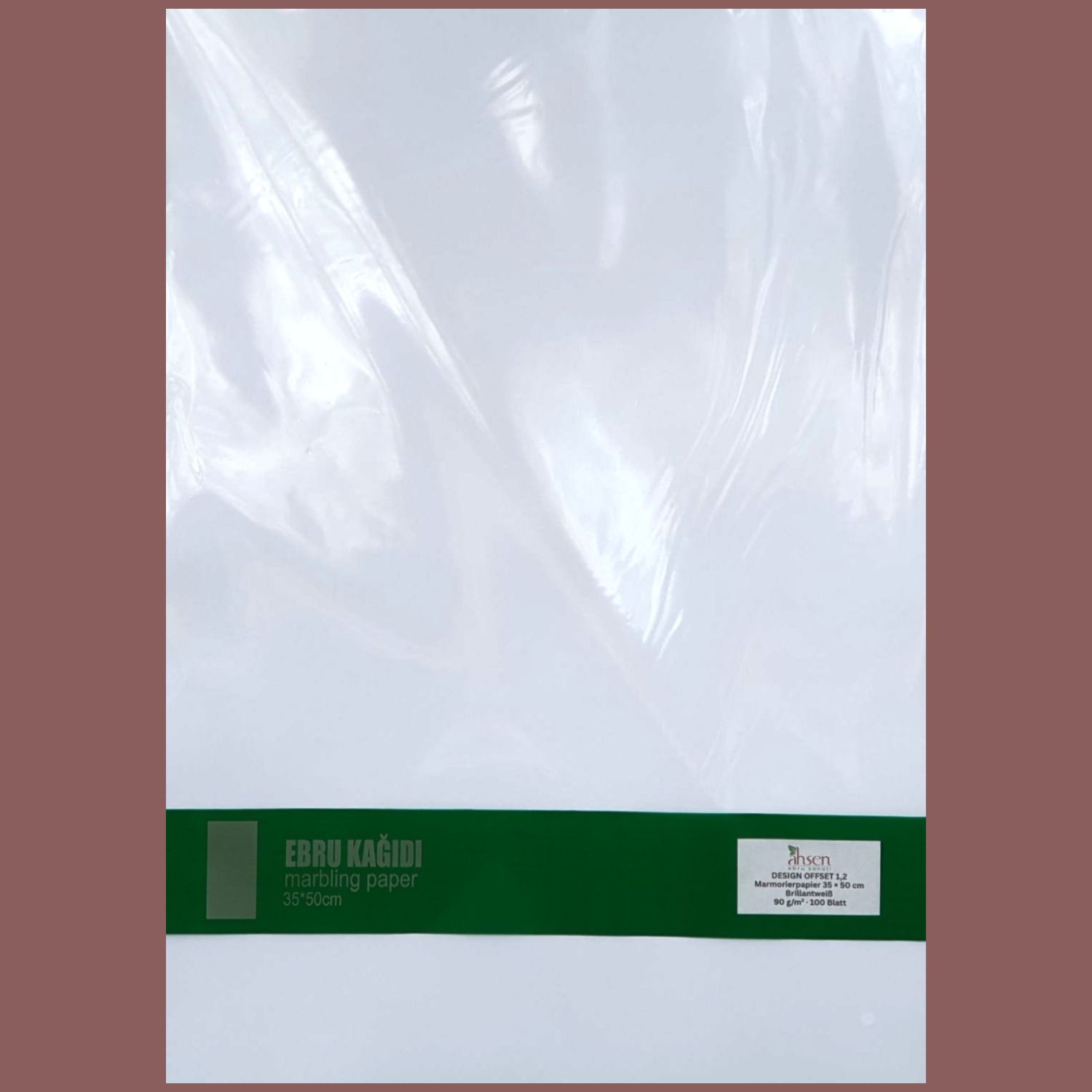 Marmorierpapier Brillantweiß 35x50 cm Design Offset 90 g/m² für Papiermarmorierung und Kalligrafie