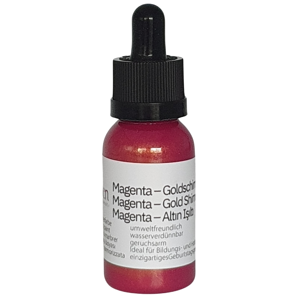 Magentafarbene Marmorierfarbe, 30 ml, mit goldenem Schimmereffekt