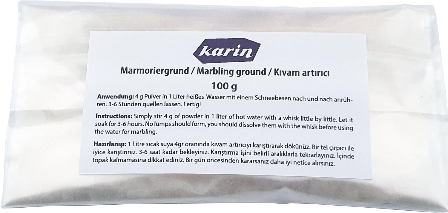 100g Karin Verdickungsmittel für Ebru-Malerei – Hochwertiges Verdickungsmittel für perfekte Marmoriertechniken.