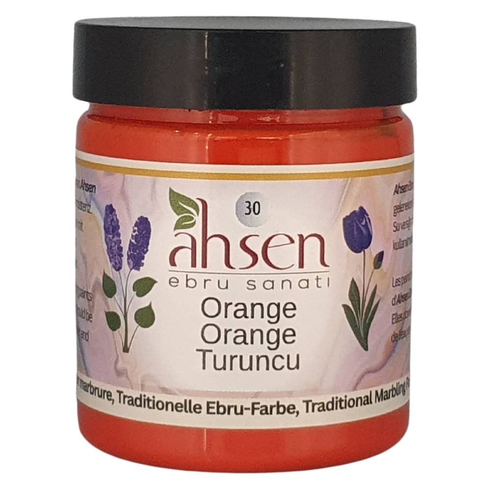 Ahsen Ebru Marmorierfarbe 30 – Orange