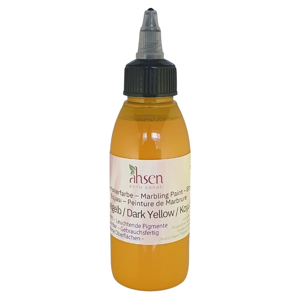 Peinture de marbrure prête à l’emploi Ahsen 100 ml – Jaune foncé