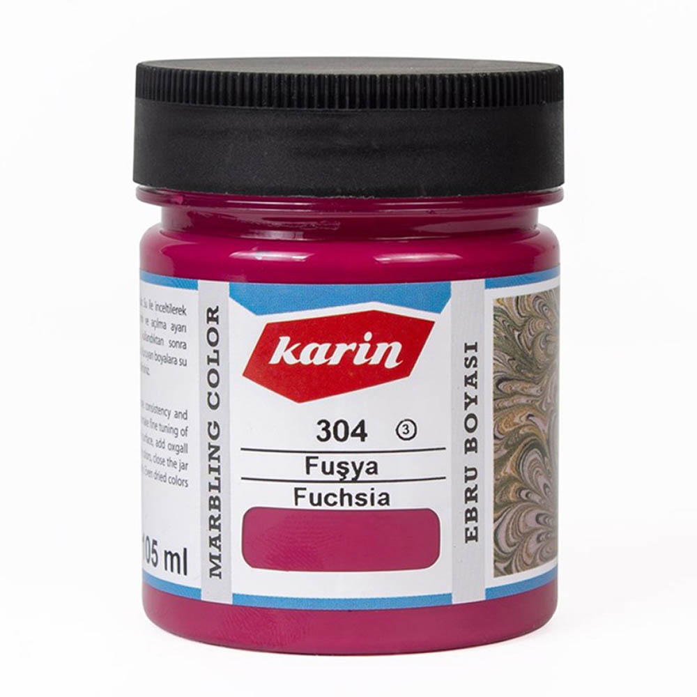 Traditionelle Marmorierfarben – Karin Fuchsia für leuchtende Ebru-Muster und kräftige Farbverläufe