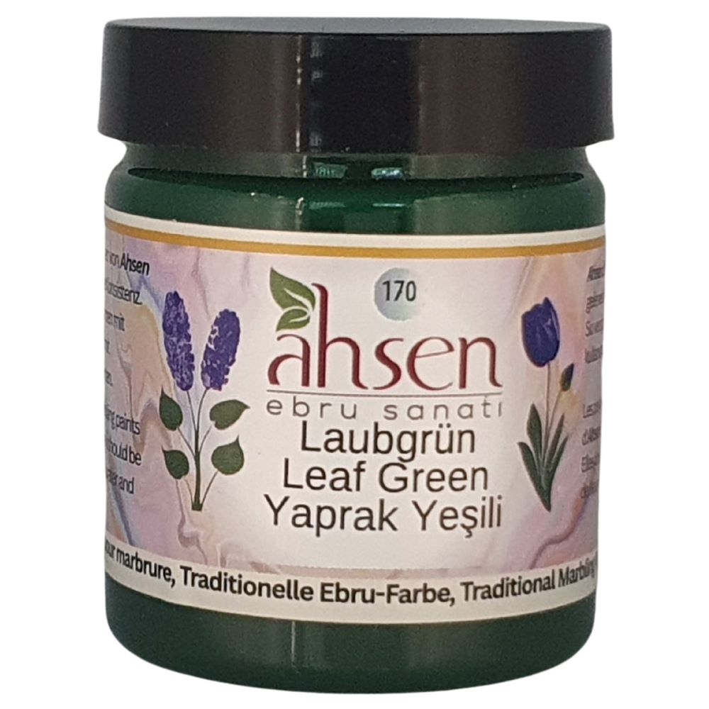 Ahsen Ebru Peinture de Marbrure – Vert Feuillage