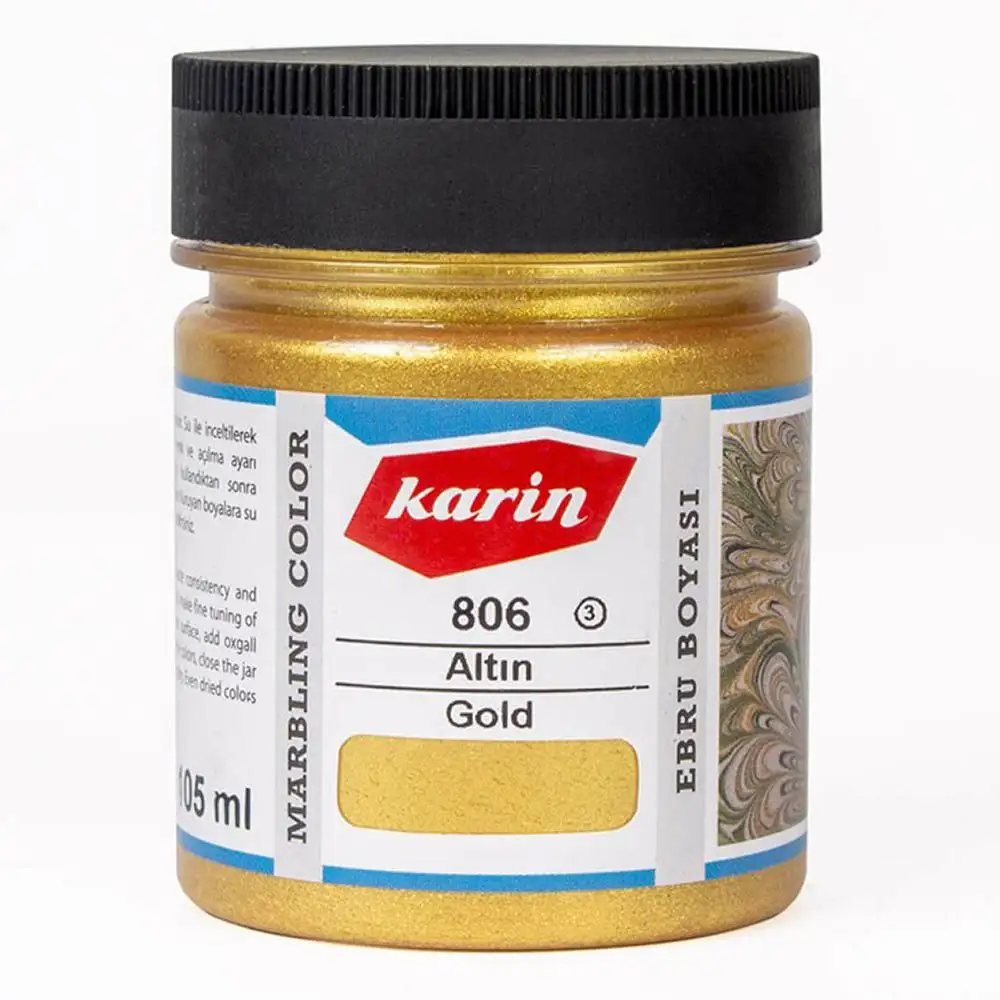 Karin Gold – Strahlende Marmorierfarbe für edle und luxuriöse Ebru-Muster
