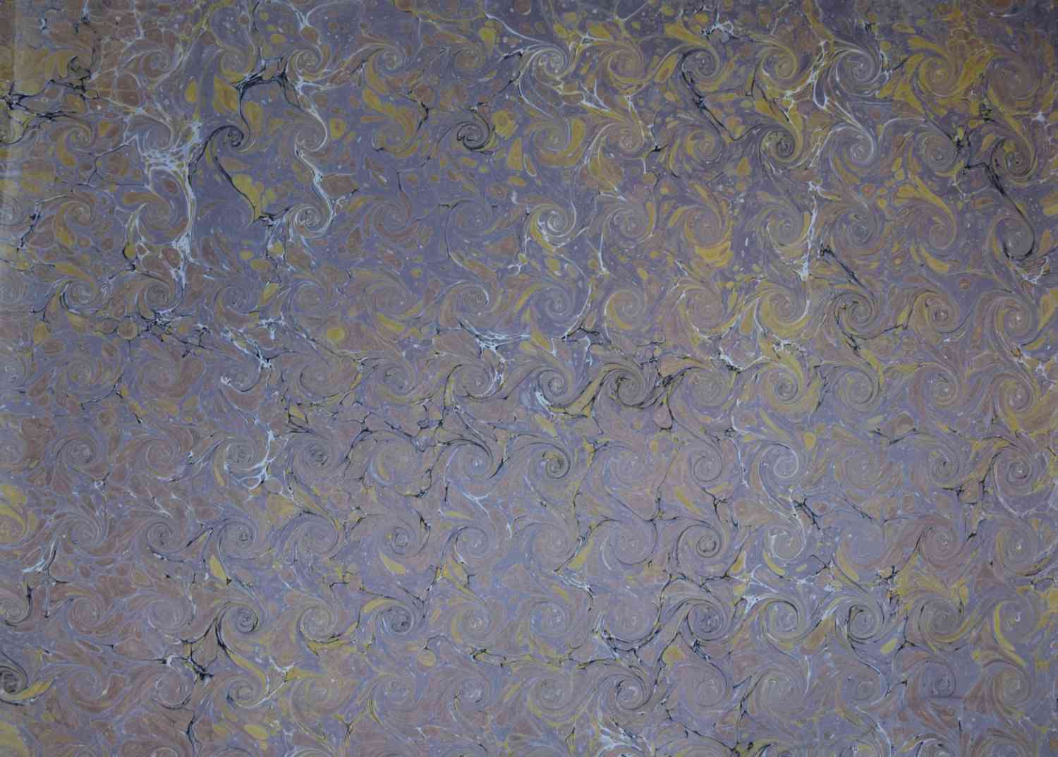 Papier marbré à la main - Marbrure au peigne