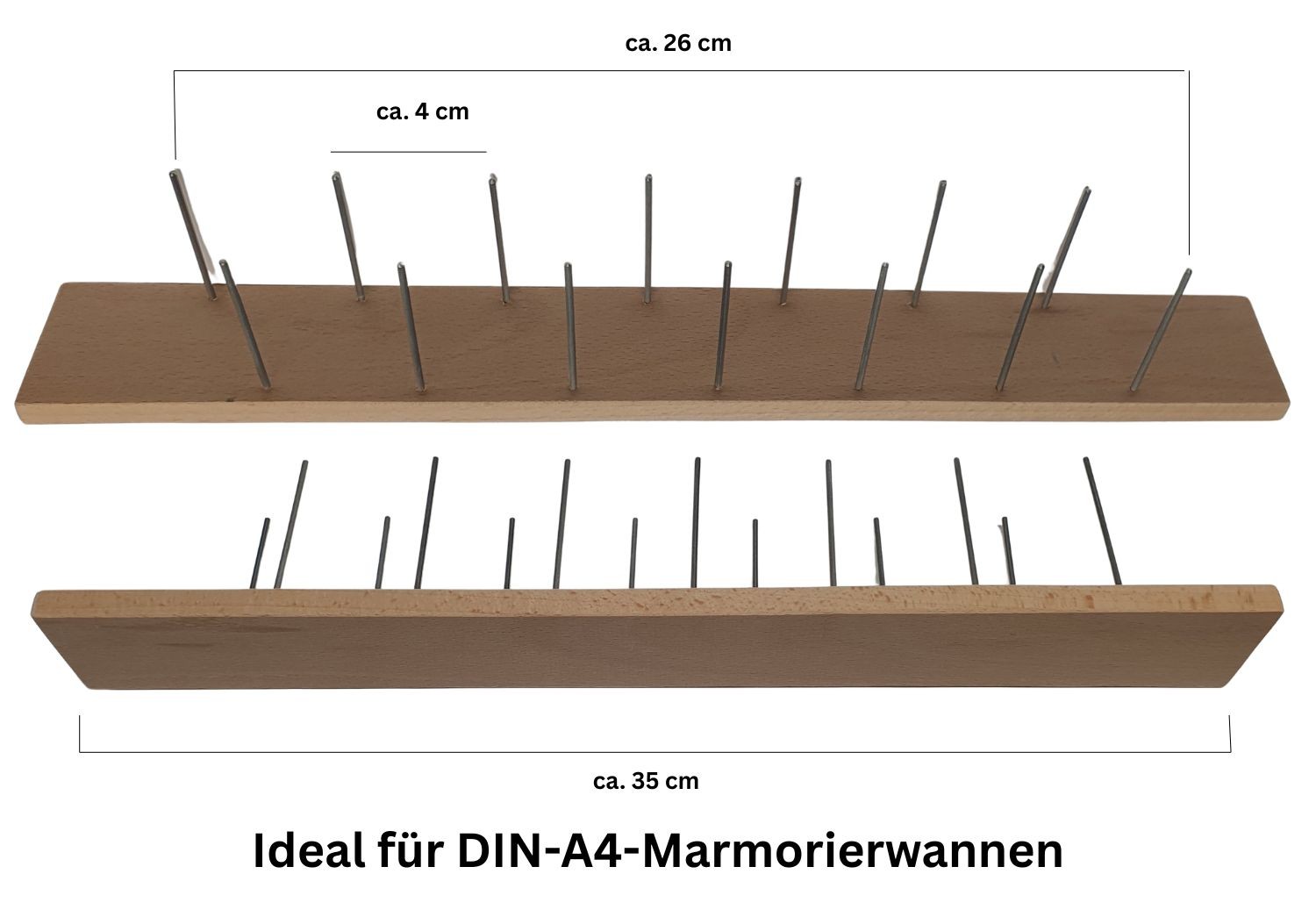 ahsen bukett marmorierkamm 35 cm mit 40 mm abstand für ebru und marmorierkunst