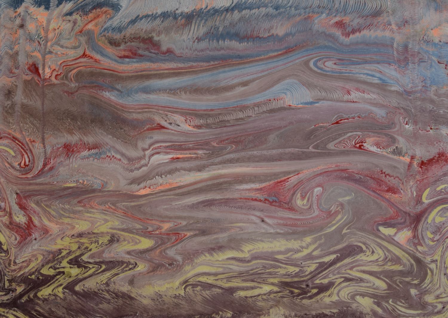 Von Hand marmoriertes Papier mit traditionellen Ebru-Mustern – ideal für Bastelarbeiten, Einbände und Dekoration