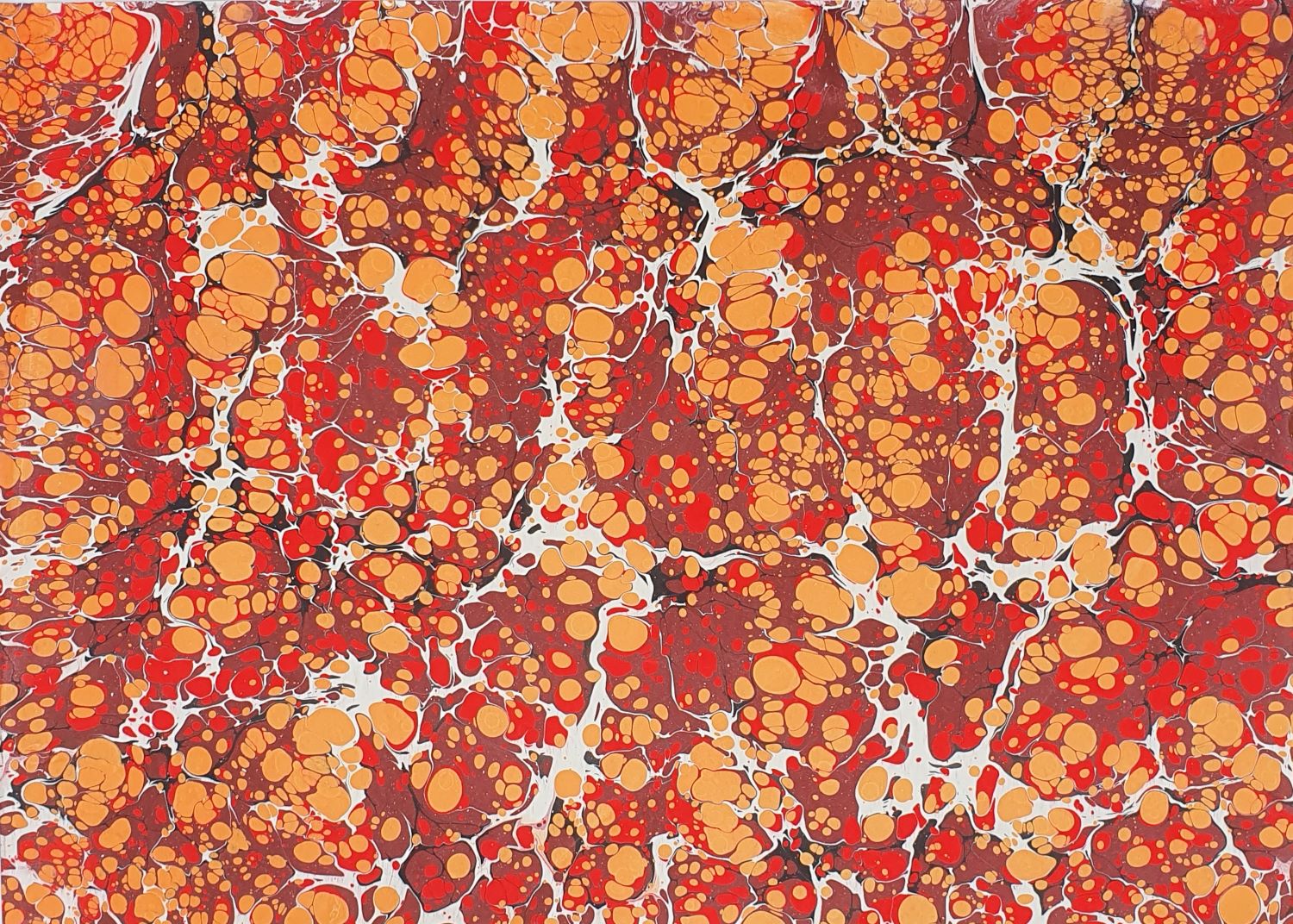 R008 – Handgemachtes Ebru-Marmorierpapier 50×70 cm – Unikat