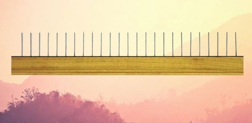 Ebru sanatında çizgi ve dalga desenleri için kullanılan ebru tarağı