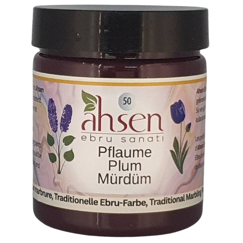 Ahsen Ebru Marmorierfarbe 50 – Pflaume
