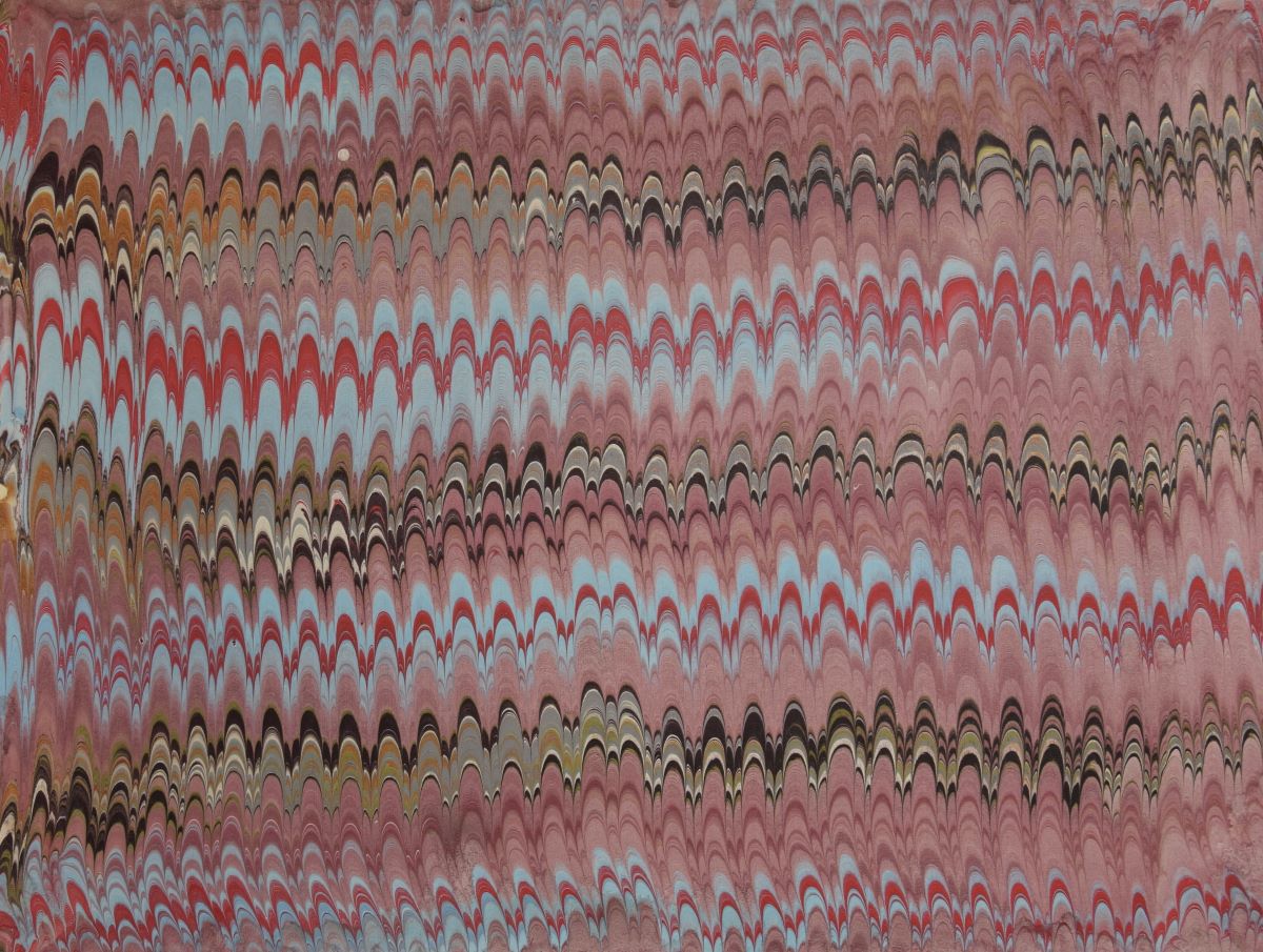 mf-109 Papier Marbré à la Main-Motif de Marbre Peigné