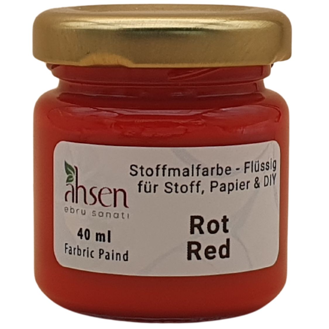 Textilfarbe Rot 40 ml – Gebrauchsfertig für Textil-Marmorierung