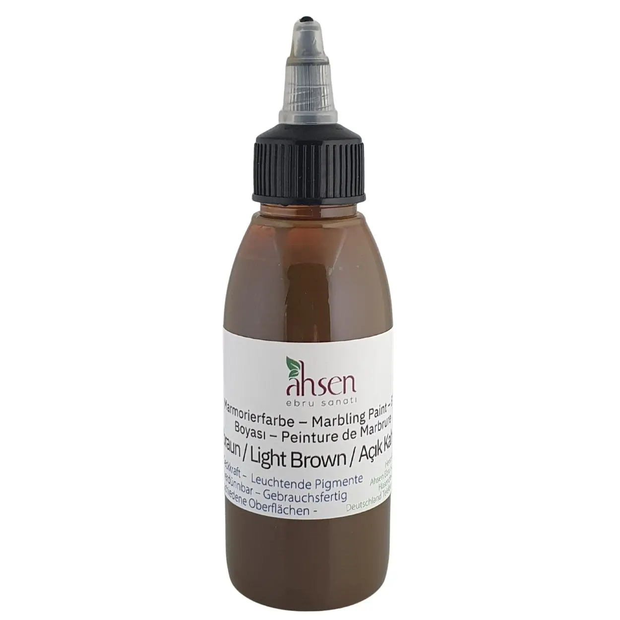 Ahsen Gebrauchsfertige Marmorierfarbe 100 ml – Hellbraun
