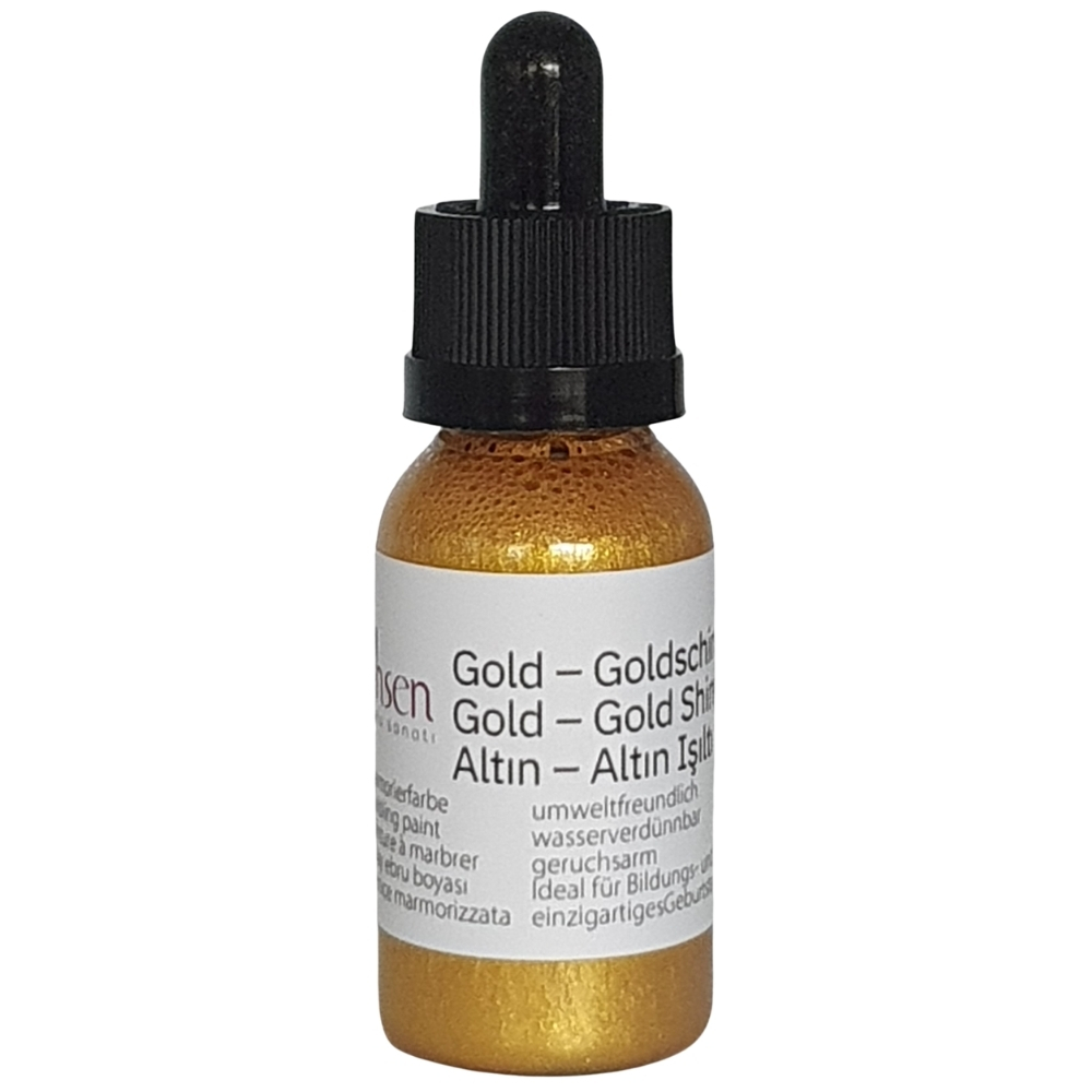 Goldene Marmorierfarbe, 30 ml, mit Goldschimmer-Effekt