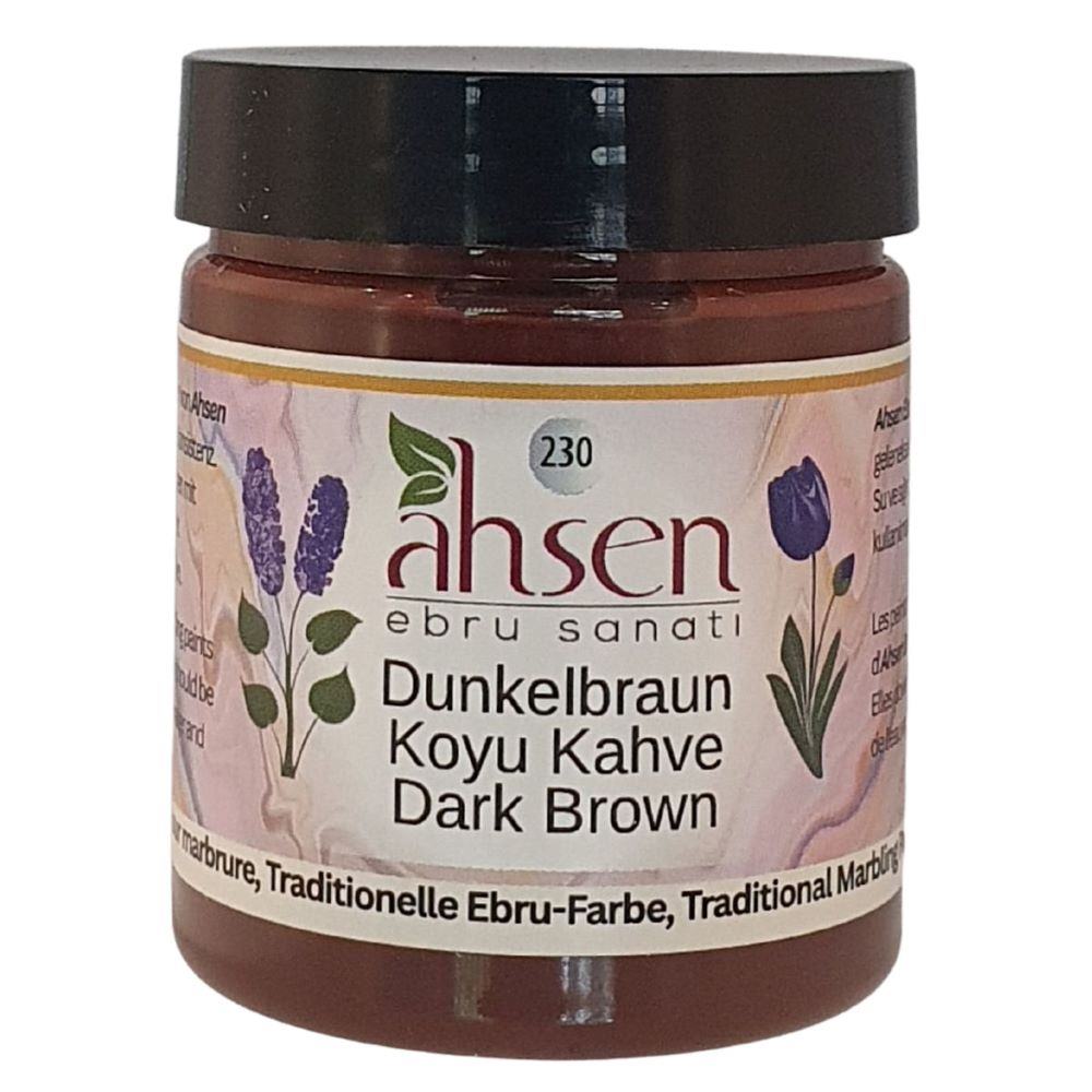 Ahsen Ebru Marmorierfarbe 230 – Dunkelbraun