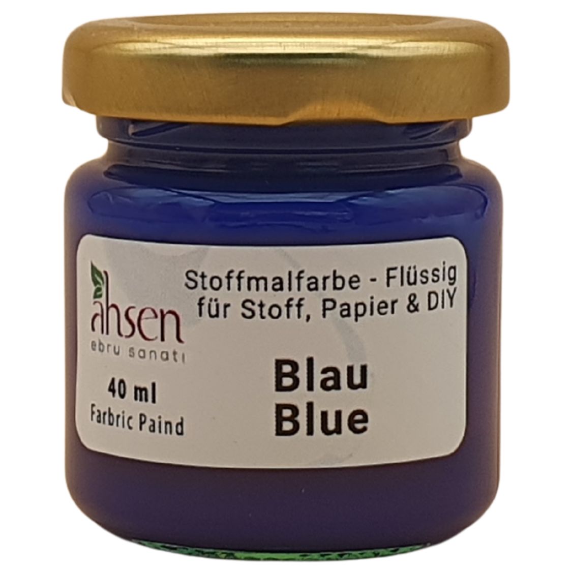 Textilfarbe Blau 40 ml – Gebrauchsfertig für Textil-Marmorierung