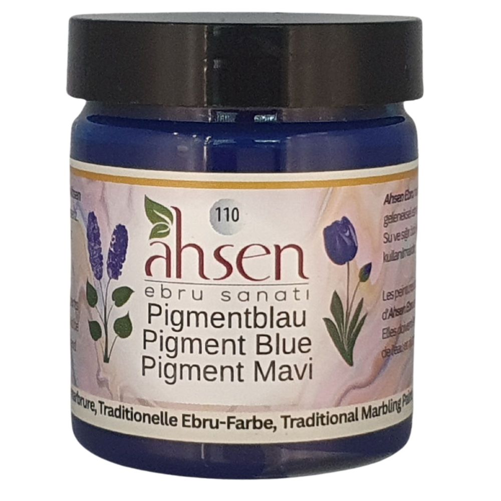 Ahsen Ebru Peinture de Marbrure – Bleu Pigmentaire