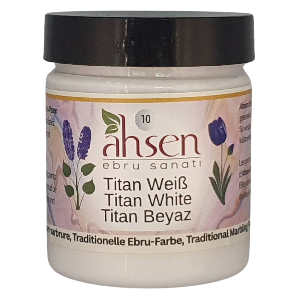 Ahsen Ebru Peinture de Marbrure – Blanc de Titane