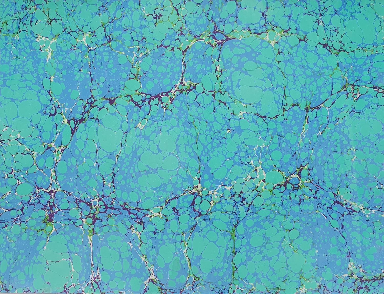 R023 – Handgemachtes Ebru-Marmorierpapier 50×70 cm – Unikat