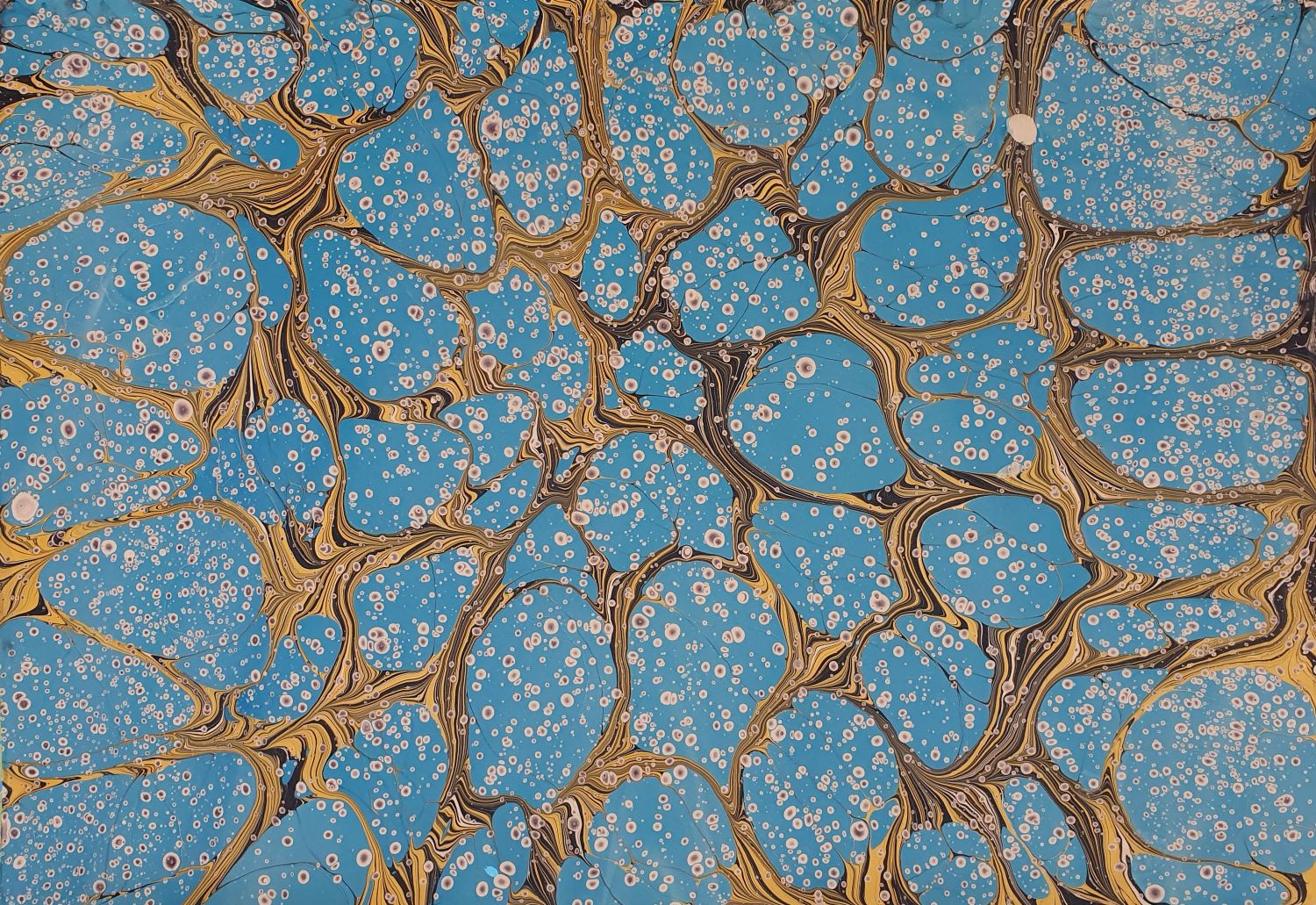 R016 – Handgemachtes Ebru-Marmorierpapier 50×70 cm – Unikat