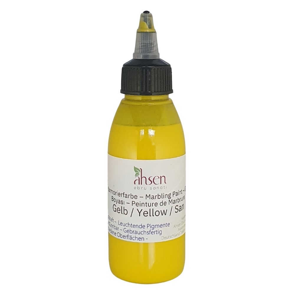 Peinture de marbrure prête à l’emploi Ahsen 100 ml – 20 Jaune