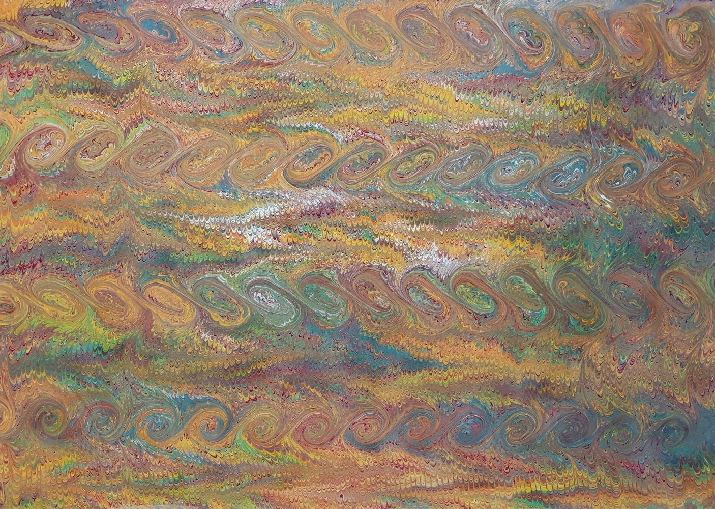 Kammmarmorierpapier – A-Serie (20–39)