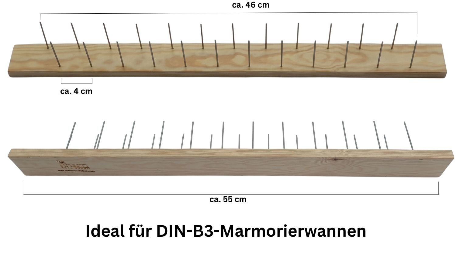 ahsen ebru bukett marmorierkamm 50 cm mit 40 mm abstand für ebru und marmorierkunst