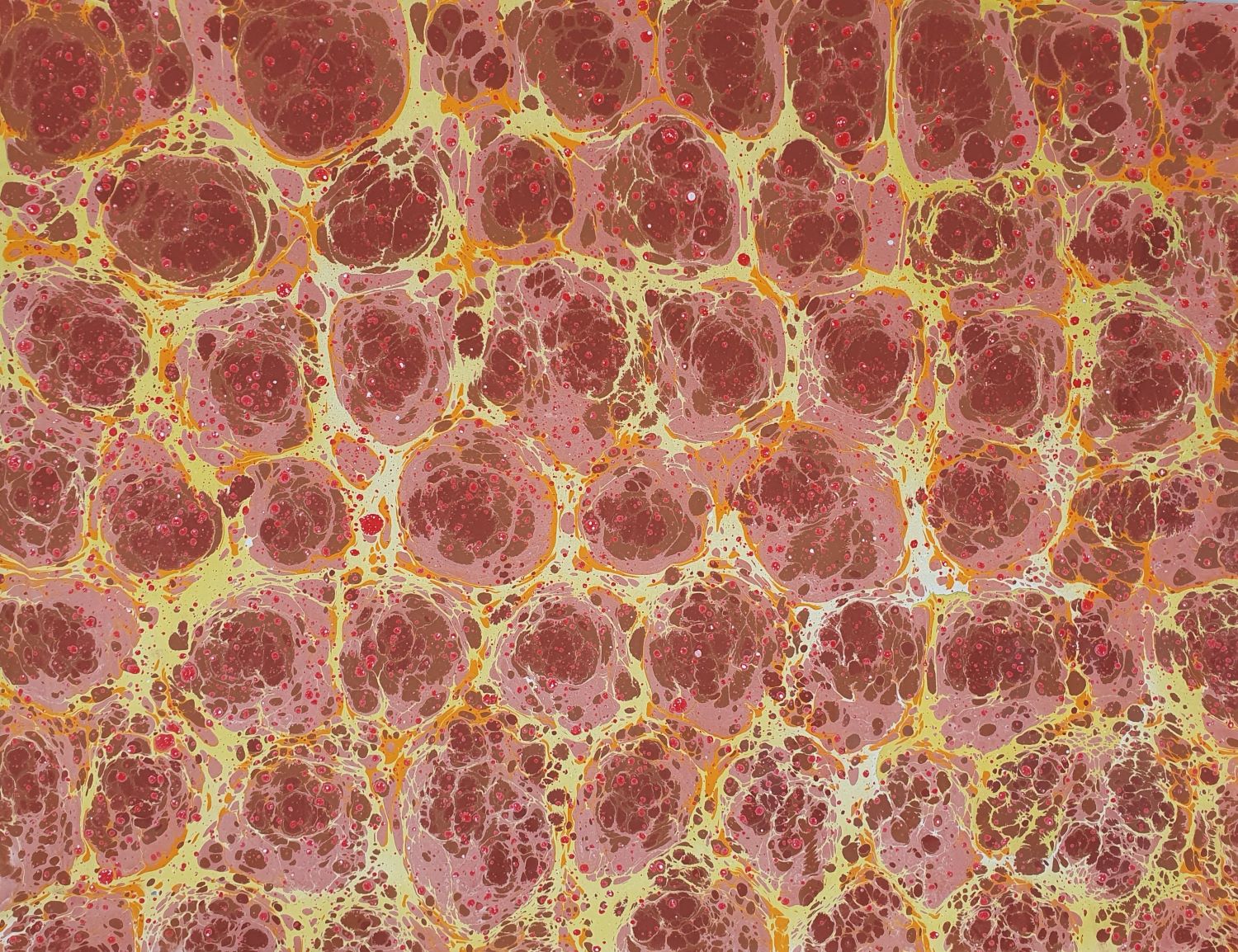 R014 – Handgemachtes Ebru-Marmorierpapier 50×70 cm – Unikat