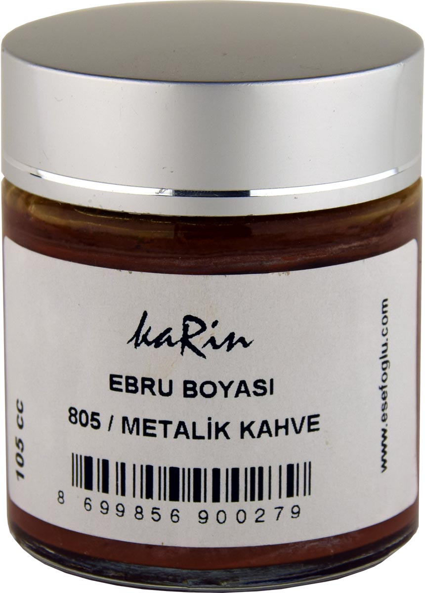 Karin Metallic Braun – Edle Marmorierfarbe mit schimmerndem Effekt für warme Ebru-Muster