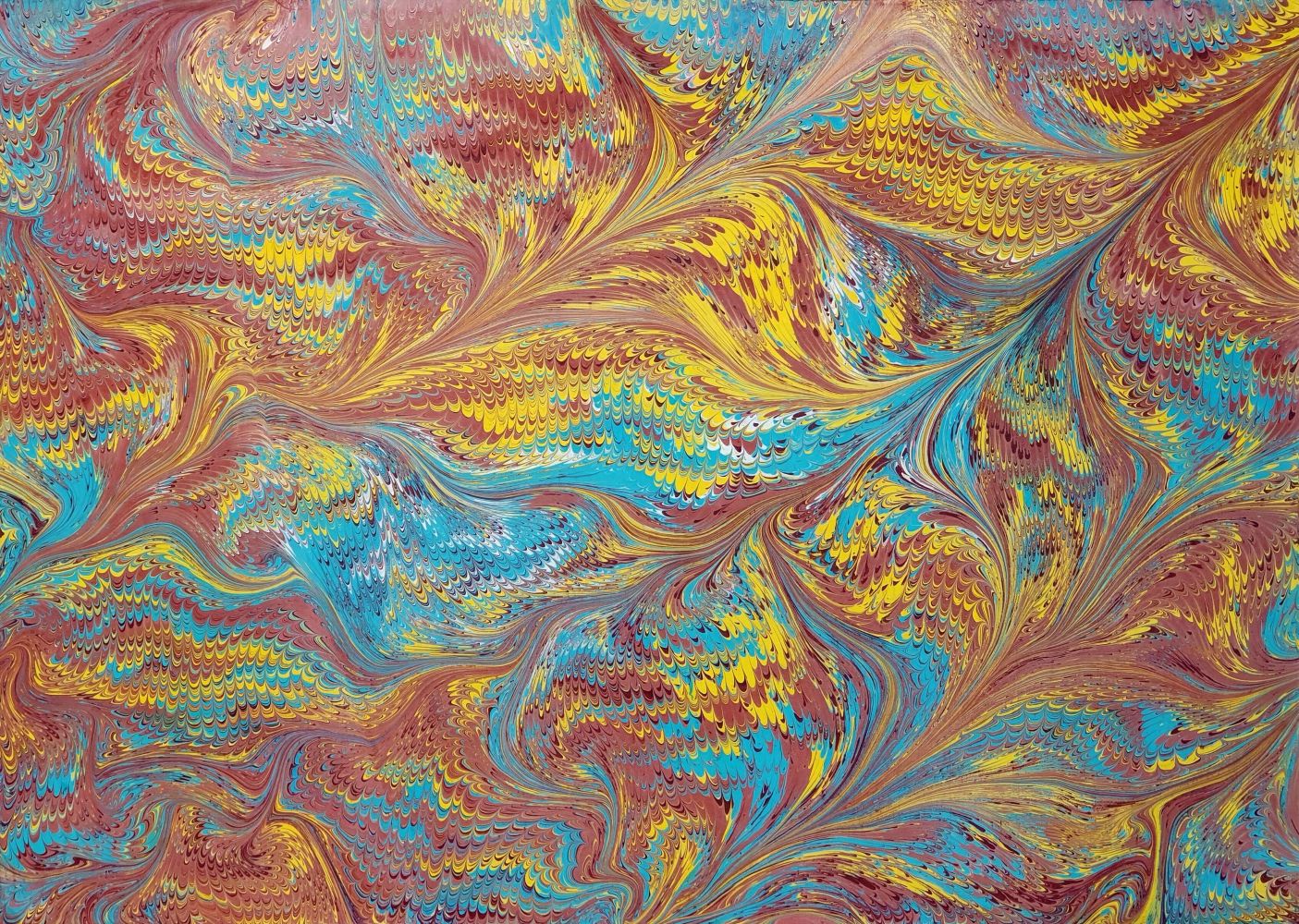 Kammmarmorierpapier – A-Serie (20–39)