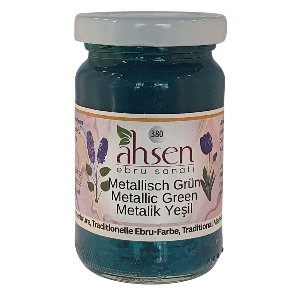 Ahsen Ebru Peinture de Marbrure 170 – Vert Feuillage