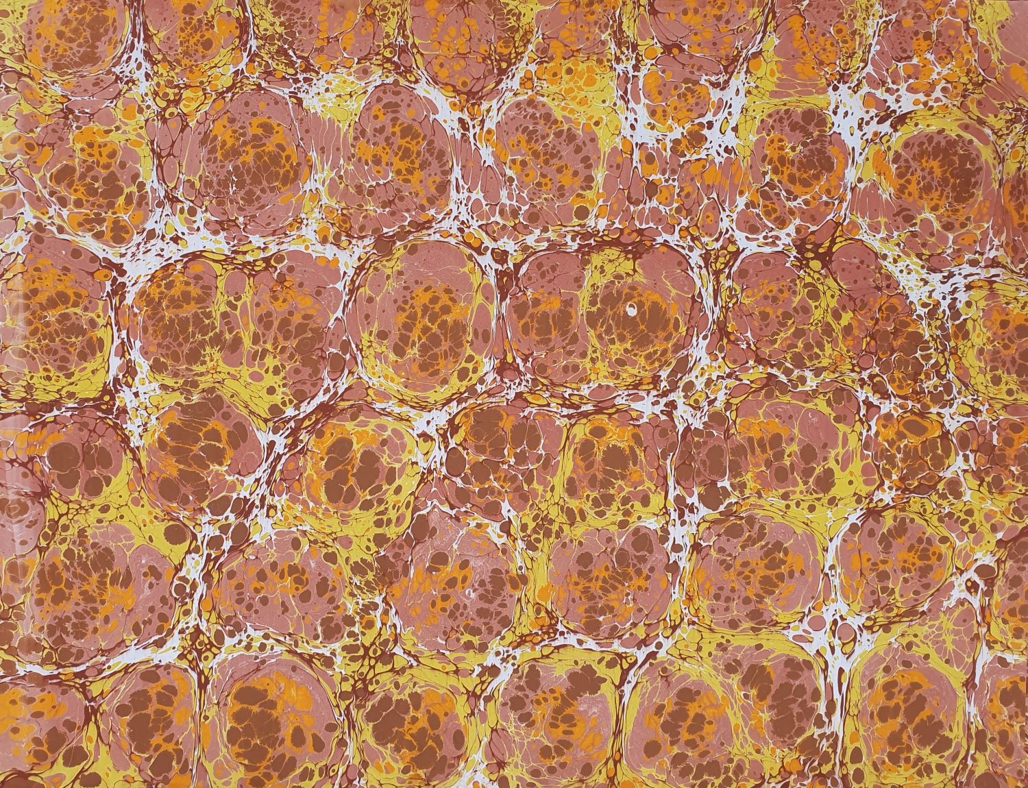 R013 – Handgemachtes Ebru-Marmorierpapier 50×70 cm – Unikat