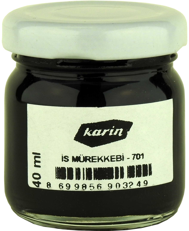 Karin Kalligraphie Zeichentinte in tiefem Lampenschwarz – ideal für Handlettering und feine Schriftkunst