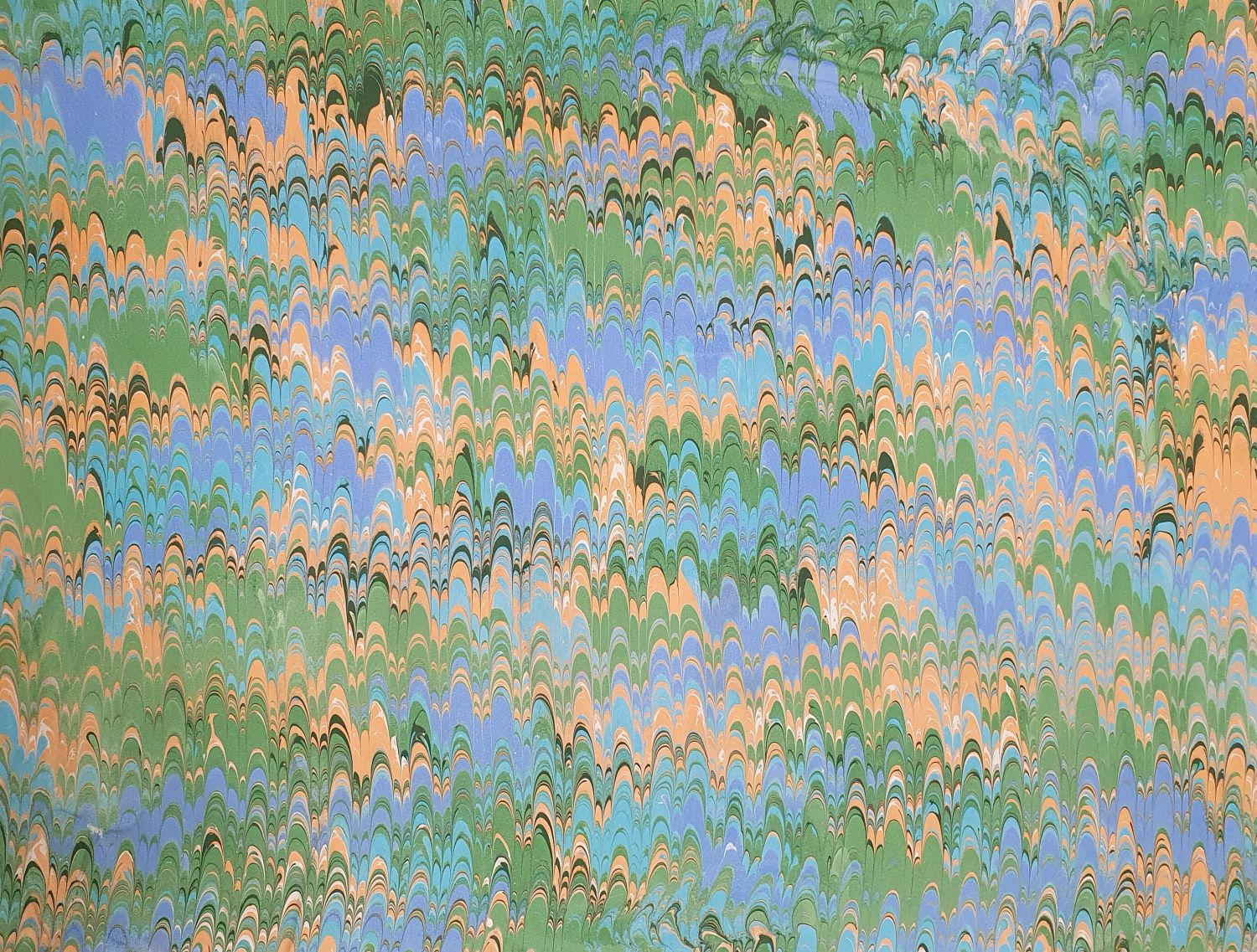 mf-102-Papier Marbré à la Main-Motif de Marbre Peigné
