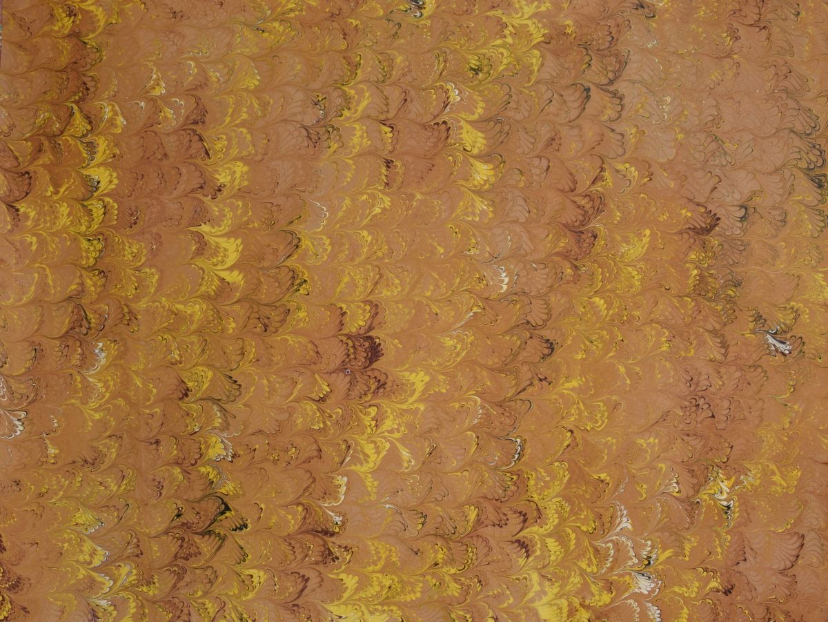 mf-117 Papier Marbré à la Main-Motif de Marbre Peigné