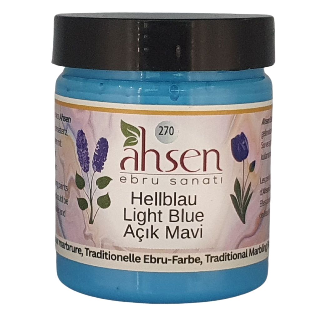 Ahsen Ebru Marmorierfarbe 270 – Hellblau