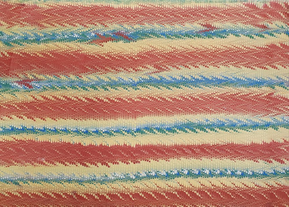 Traditionell handmarmoriertes Buchbinderpapier – ideal für Einbände, Alben, Kunsthandwerk und kreative Projekte