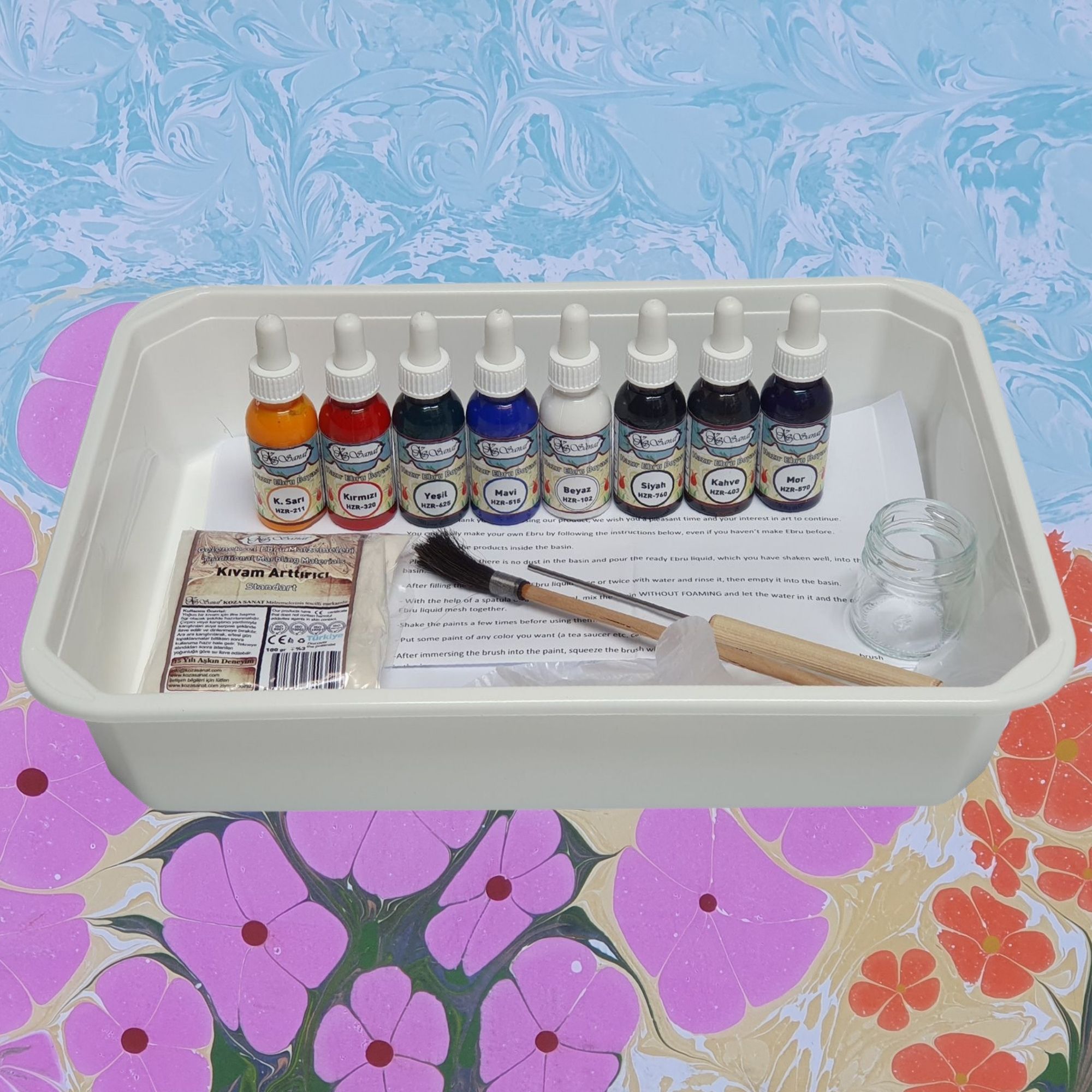 Koza Sanat Kolay Ebru Seti 18 Parça