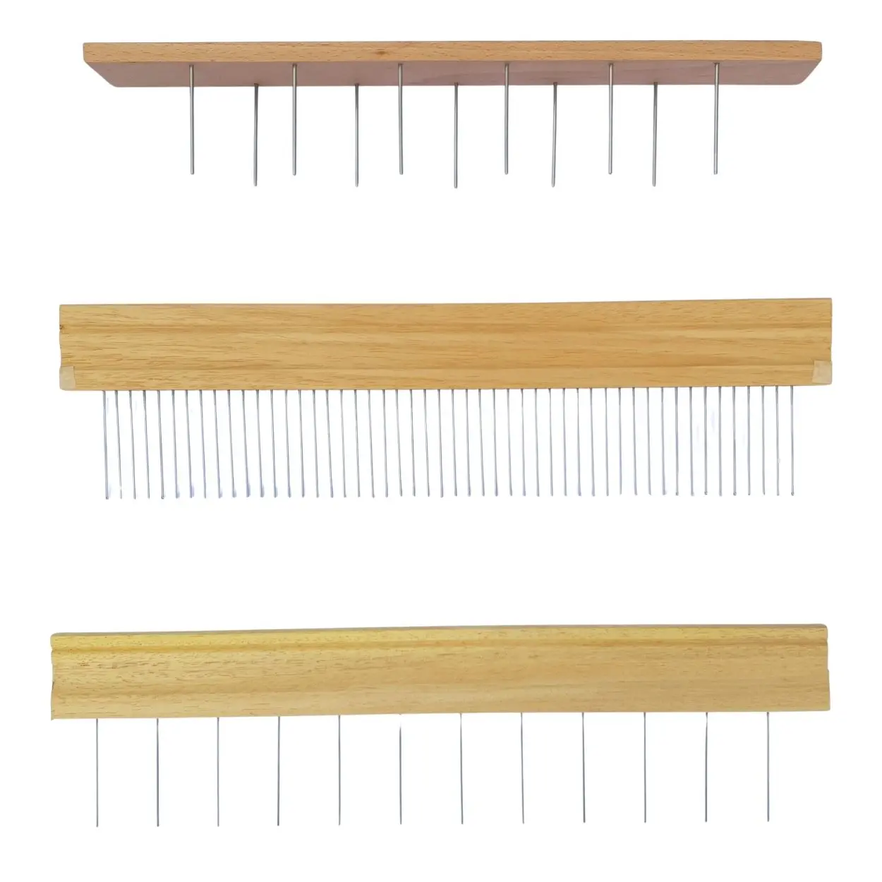 3-teiliges Marmorierkamm-Set aus Holz mit Edelstahlnadeln, geeignet für A4-Marmorierwannen