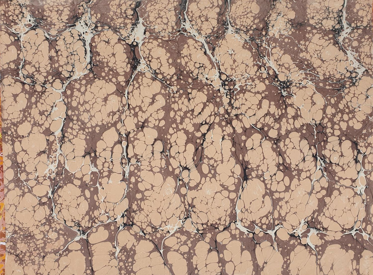 R012 – Handgemachtes Ebru-Marmorierpapier 50×70 cm – Unikat