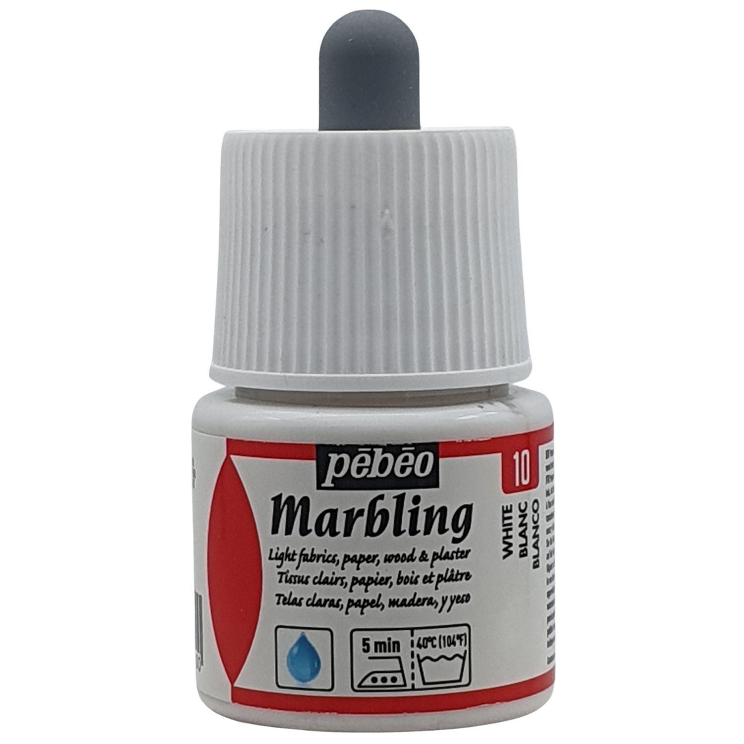 Pebeo Marmorierfarbe Weiß 45 ml hohe Deckkraft gleichmäßige Ausbreitung präzise Kontrolle klare Kontraste Muster