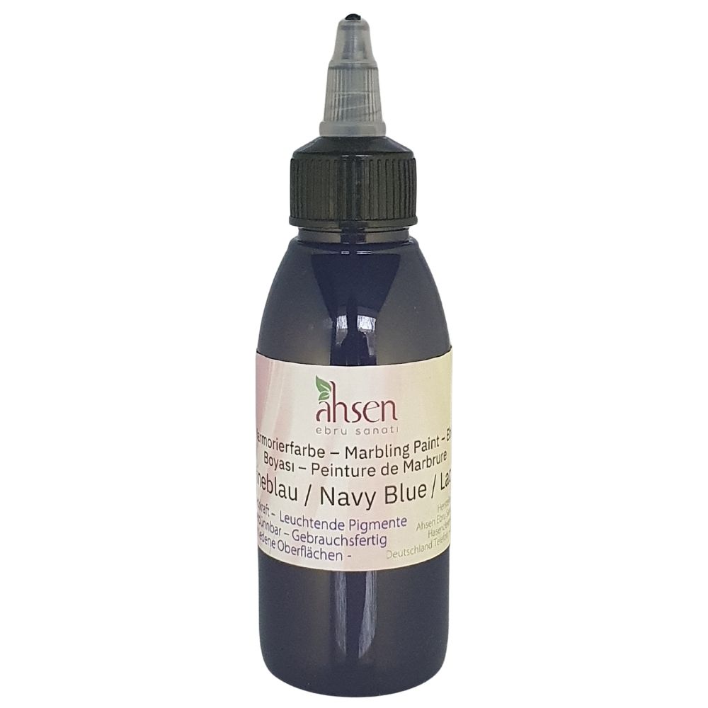 Peinture de marbrure prête à l’emploi Ahsen 100 ml – 130 Bleu foncé
