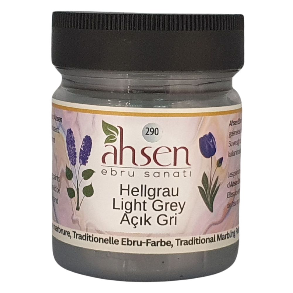 Ahsen Ebru Marmorierfarbe 290 – Hellgrau