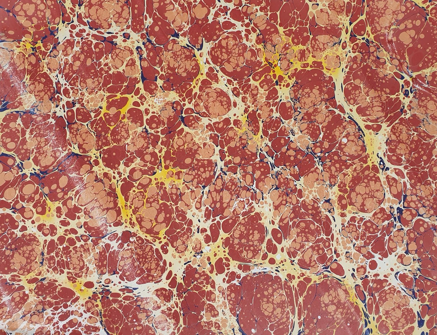 R019 – Handgemachtes Ebru-Marmorierpapier 50×70 cm – Unikat