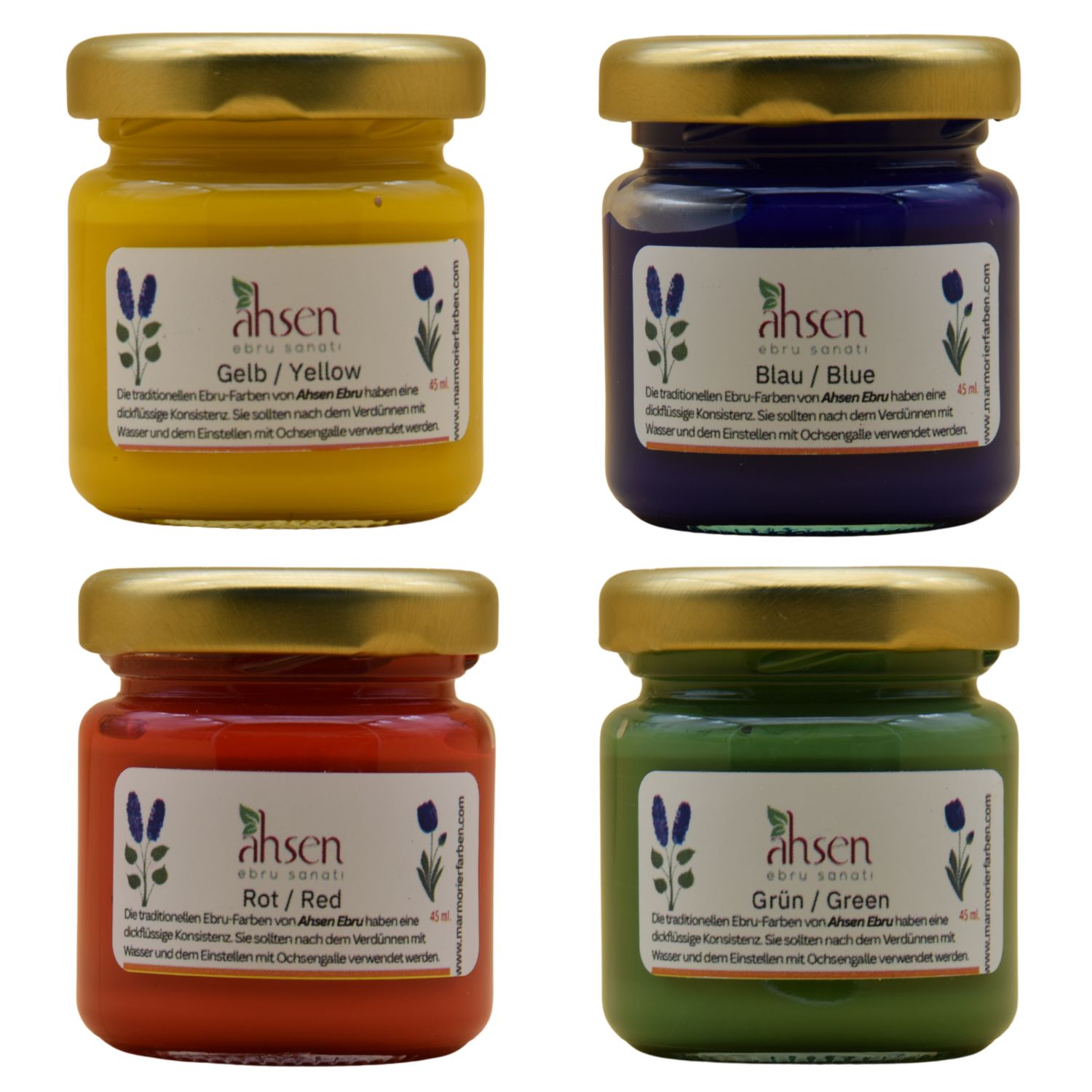 4x45 ml Marmorierfarben