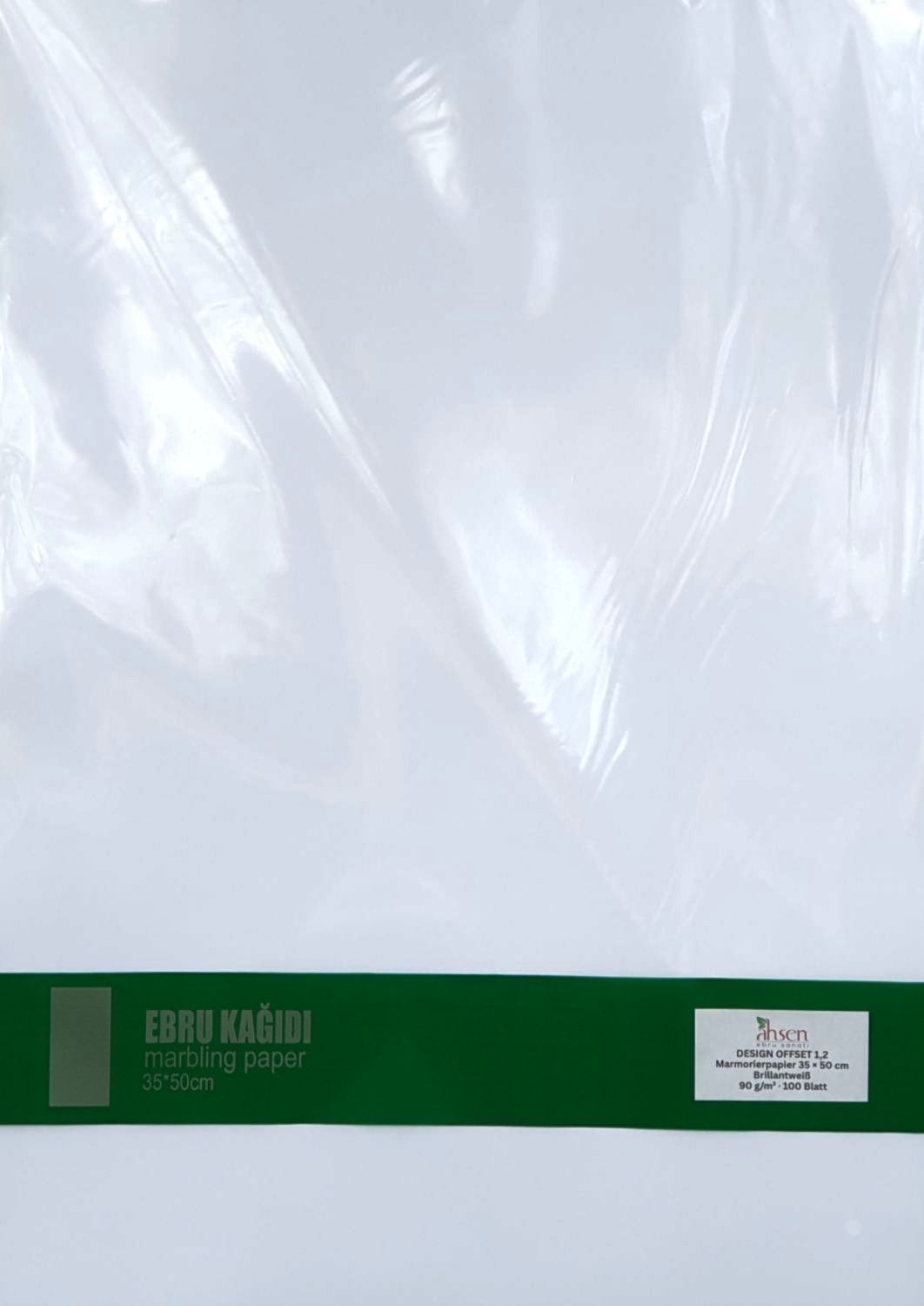 Marmorierpapier Brillantweiß 35x50 cm Design Offset 90 g/m² für Papiermarmorierung und Kalligrafie