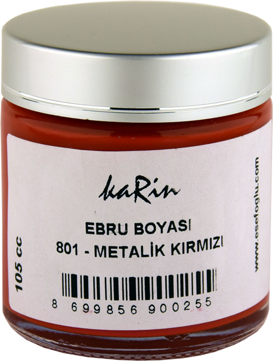 Karin Geleneksel Ebru Boyaları - 801 Metalik Kırmızı