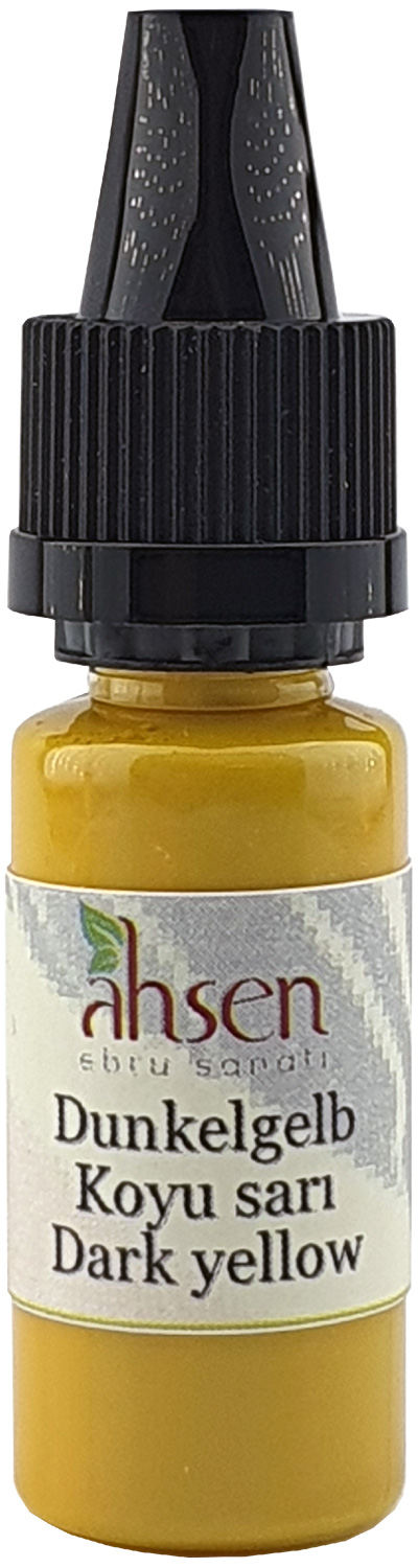 Ahsen Ready-to-Use Marbling Paint - 10 ml Dark Yellow